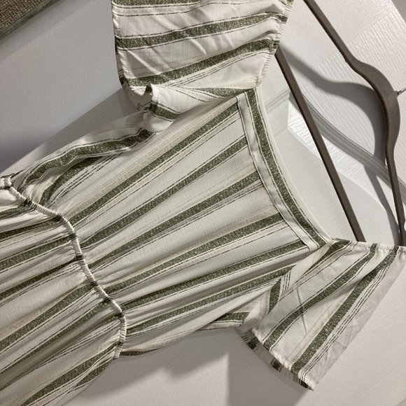 Monteau Los Angeles Summer dress. White and green color. Size M - Picture 3 of 5